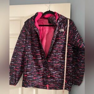 The North Face Black and Pink Patterned Jacket